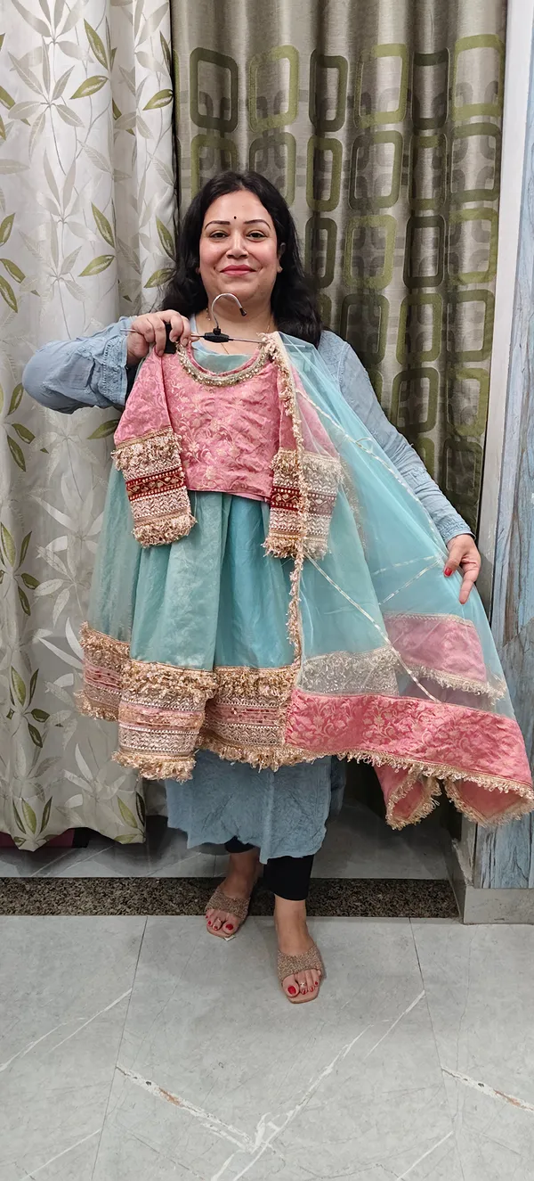 Sky_Blue_Silk_Maharani_Lace_Work_Lehenga_Set_For_Kids