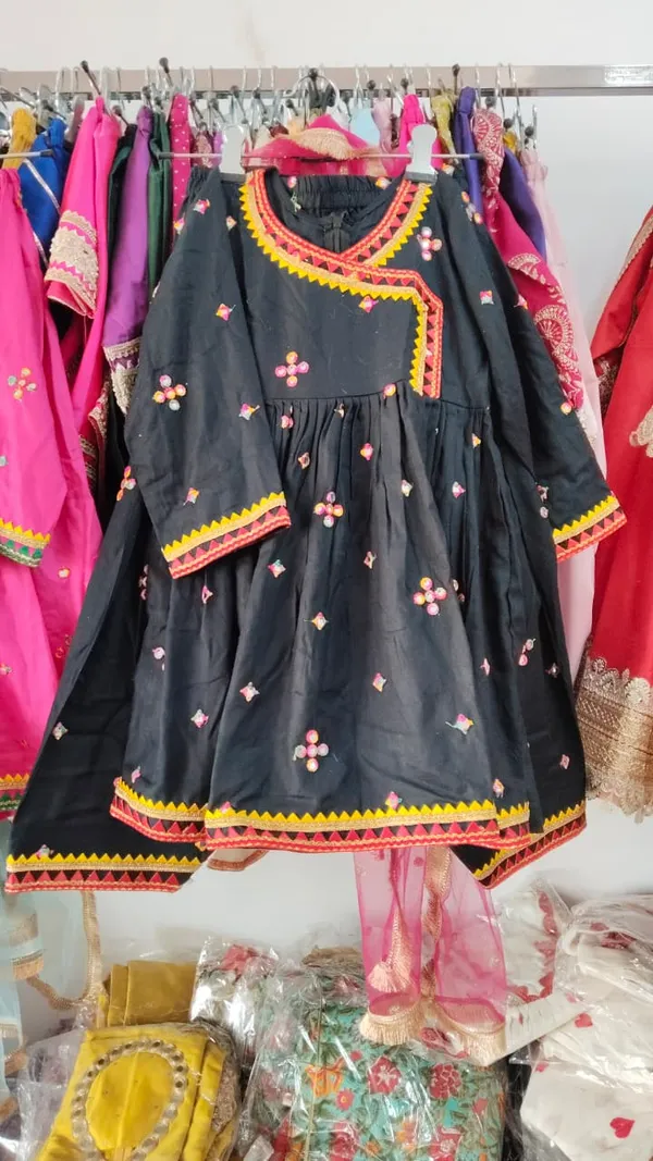 Kids_Teens_Summer_Comfort_Angrakha_Set_Black