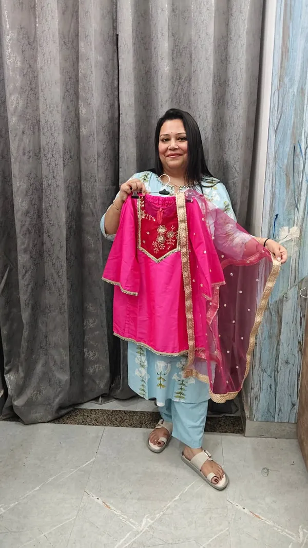 Pink_Banarasi_Silk_Straight_Kurta_Palazzo_Set_For_Kids