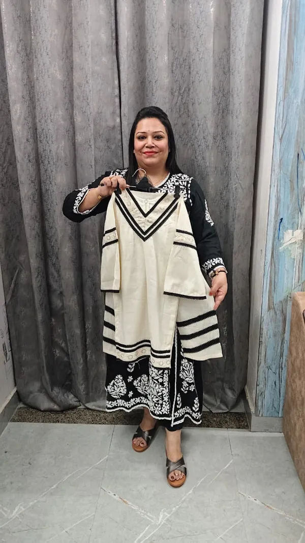 White_Organic_Cotton_Chikan_Lace_Kurta_Pant_Set_For_Kids