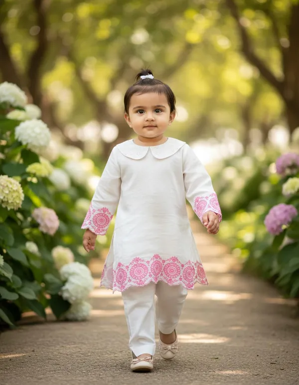 White_Cotton_Thread_Cutwork_Co-Ord_Set_For_Kids