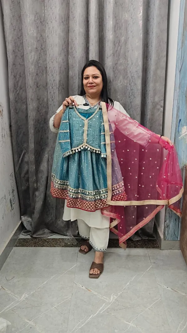 Luxury_Crush_Shimor_Heavy_Lehnga_Set_Blue