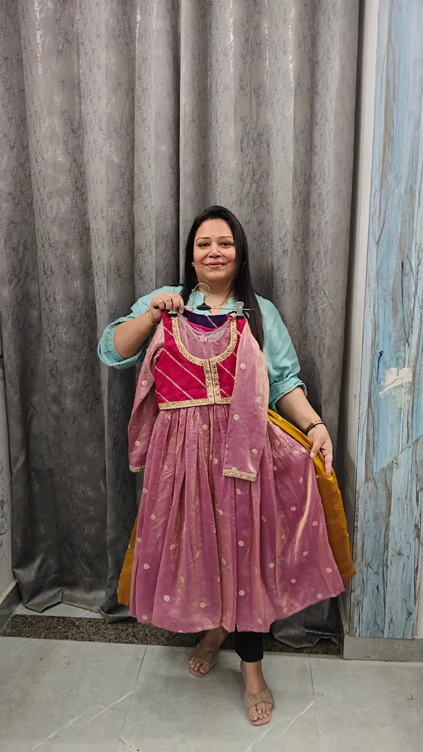 Premium_Handwork_Jacket_Dress_Pink