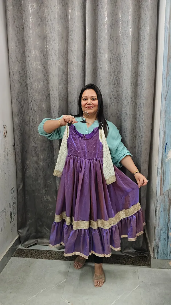 Premium_Satin_Silk_One_Pcs_Dress_Purple