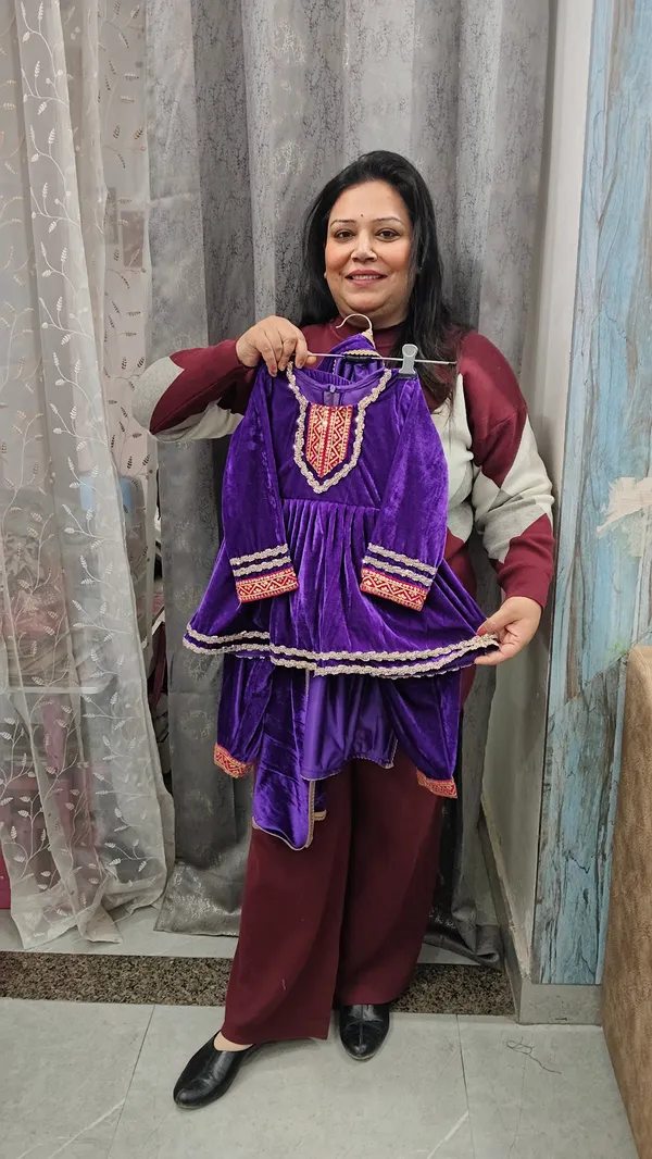 Purple_Silk_Kurta_Dress_For_Kids