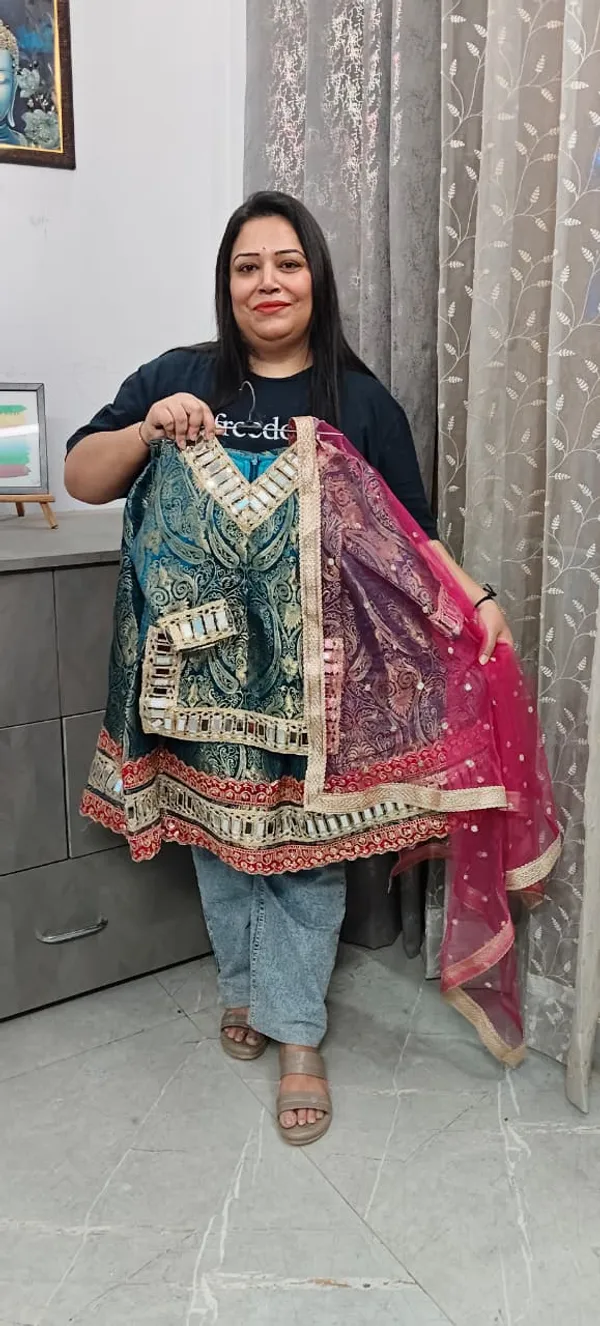 Luxury_Jamawar_Lehnga_Set_Peacock_Blue