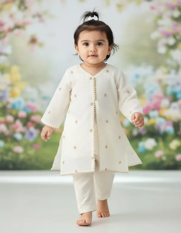 Luxury_Mal_Cotton_Indo_Western_2_Pcs_Set_Pista_Green