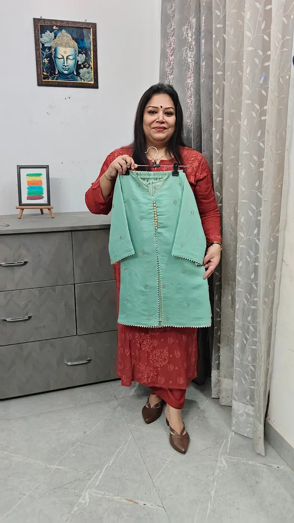 Luxury_Mal_Cotton_Indo_Western_2_Pcs_Set_C_Blue