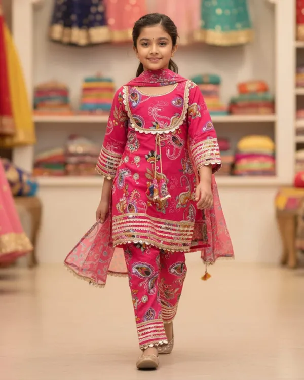 Pink_Silk_Gota_Embroidered_Farshi_Suit_Dress_For_Kids