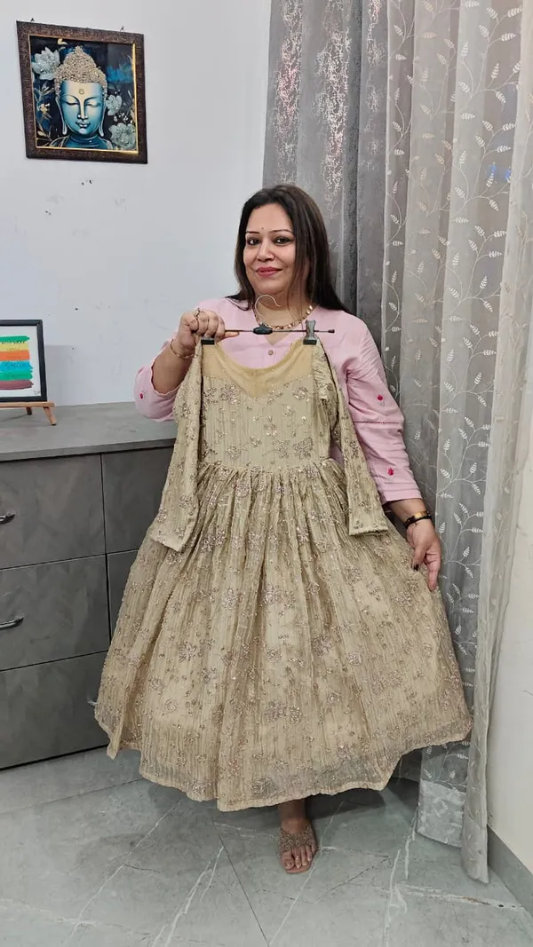 Off_White_Crush_Handwork_Gown_For_Kids