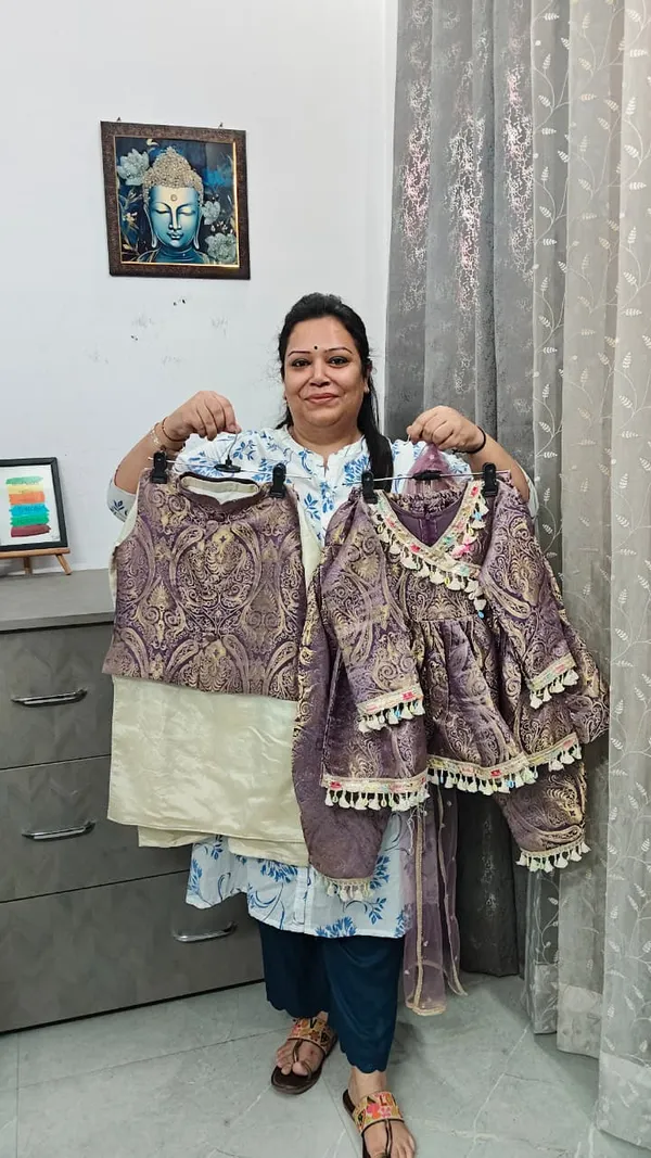 Luxe_Jamawar_Brother_Sister_Combo_Blue_For_Girl
