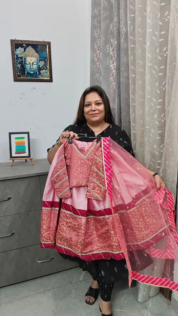 Pink_Silk_Banarasi_Lehenga_Set_For_Kids