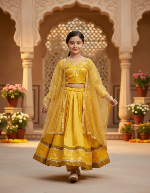Luxury_Banrasi_Silk_Lehenga_Sets_Yellow