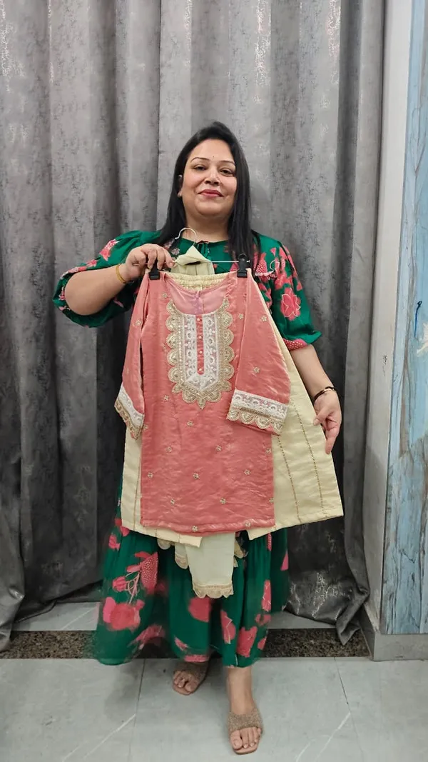 Pink_Silk_Handwork_Buti_Palazzo_Set_For_Kids