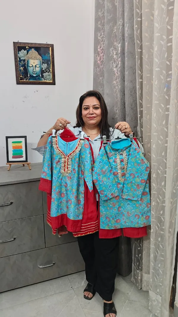Premium_Mal_Chanderi_Brother_Sister_Combo_Light_Blue_For_Girl