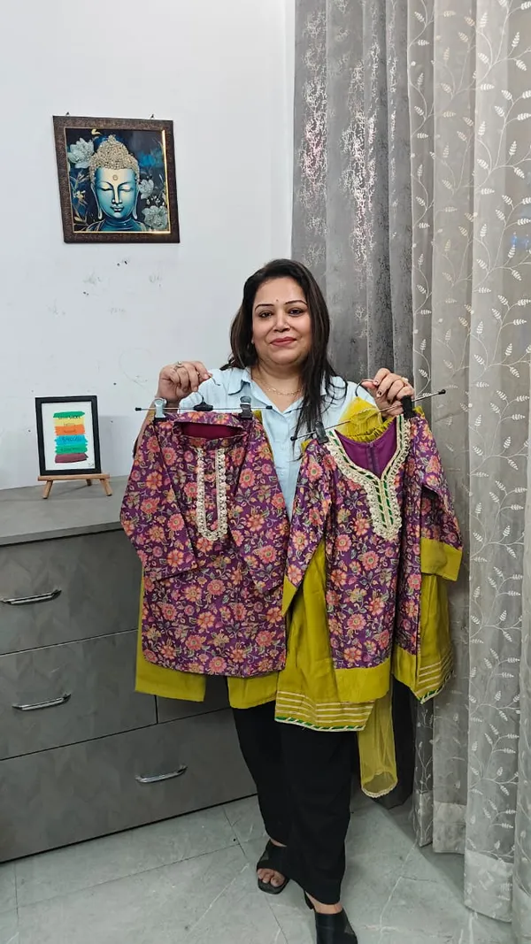 Premium_Mal_Chanderi_Brother_Sister_Combo_Purple_For_Girl