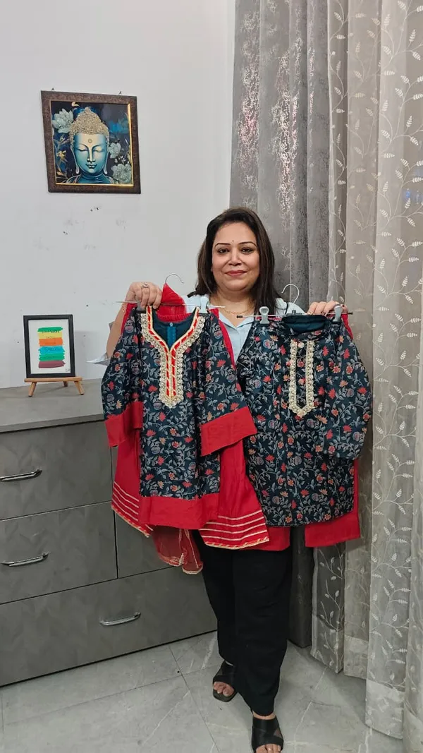 Premium_Mal_Chanderi_Brother_Sister_Combo_Navy_Blue_For_Boy