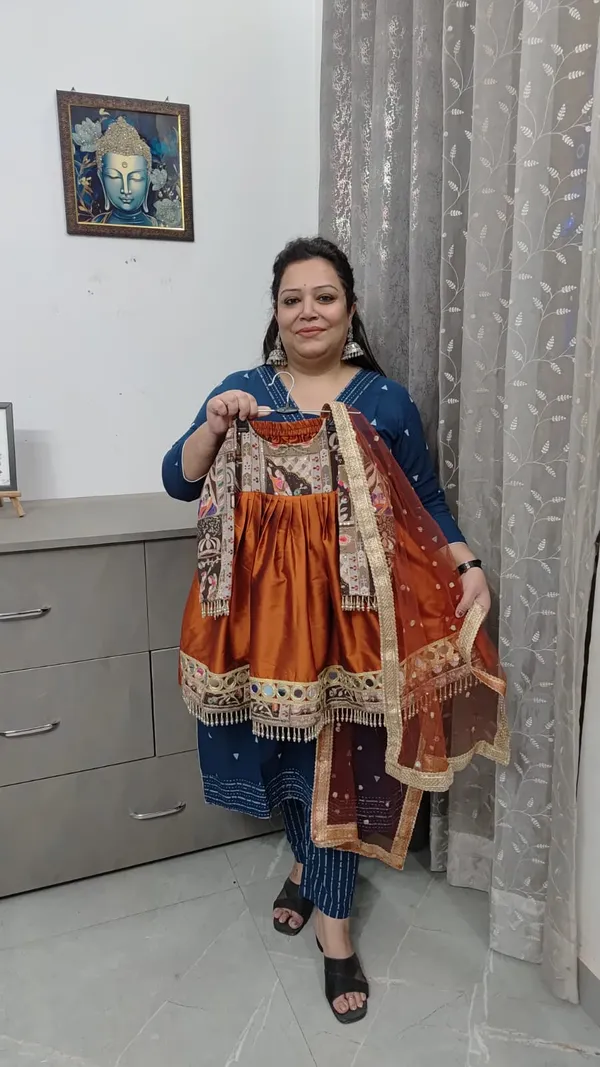 Raja_Rani_Frock_Suits_Rust