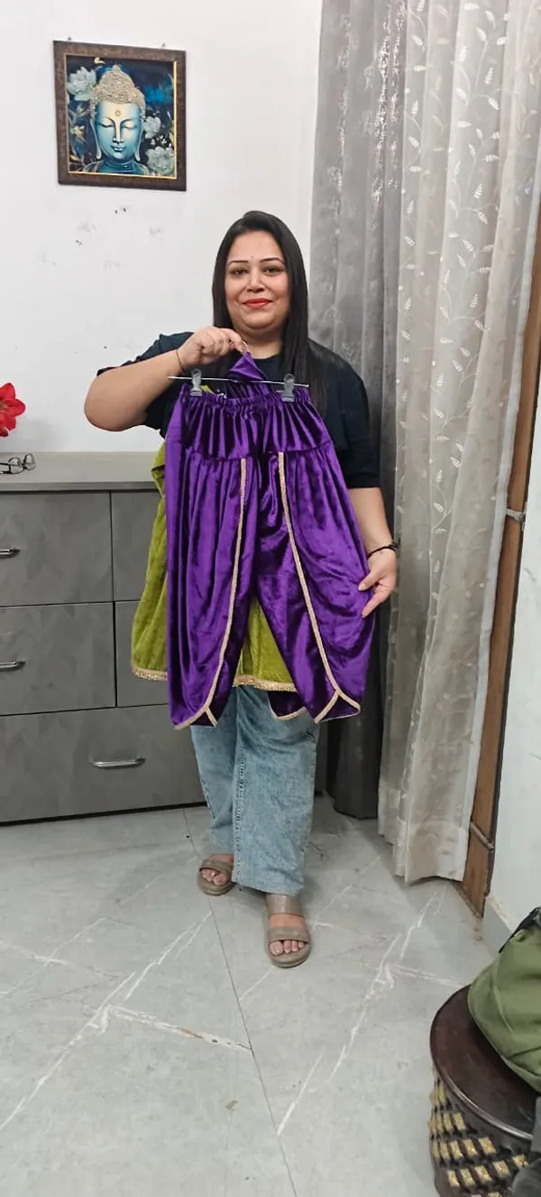 Premium_Velvet_Kurta_With_Tulip_Mehndi_Green_N_Purple_Mehndi_Green_N_Purple