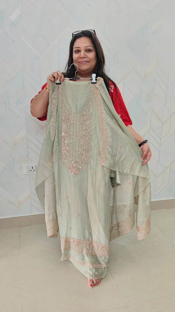 Premium_Salsa_Crush_Heavy_Wedding_Unstitch_Suits_Pista_Green