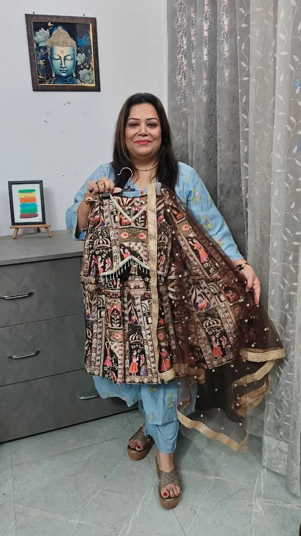 Premium_Raja_Rani_Lehnga_Set_Brown