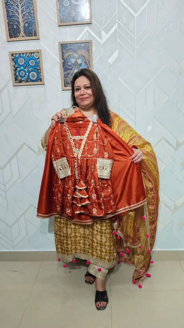 Rajkumari_Embroidered_Dress_Rust