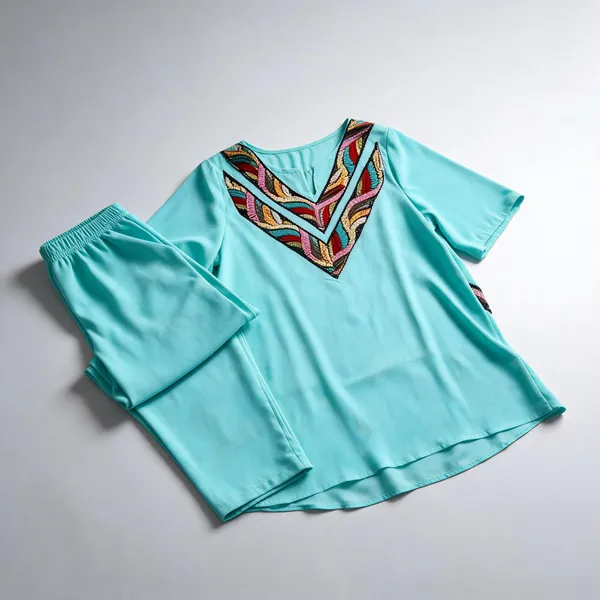 Sea_Blue_Rayon_Co-Ord_Set_For_Kids
