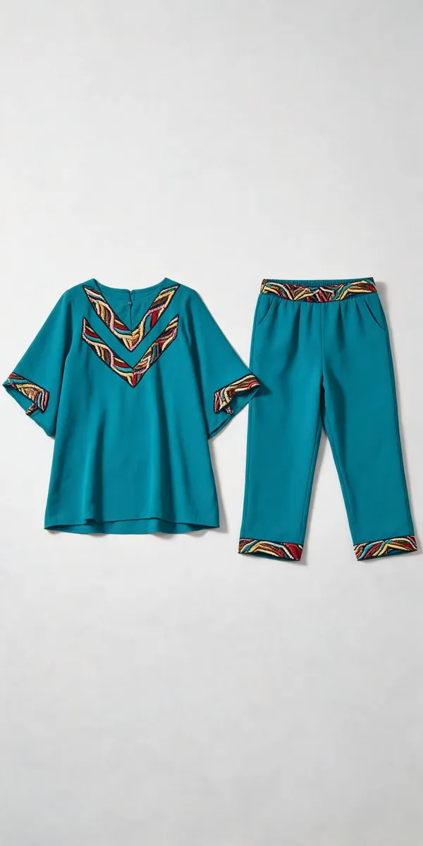Teal_Green_Rayon_Co-Ord_Set_For_Kids