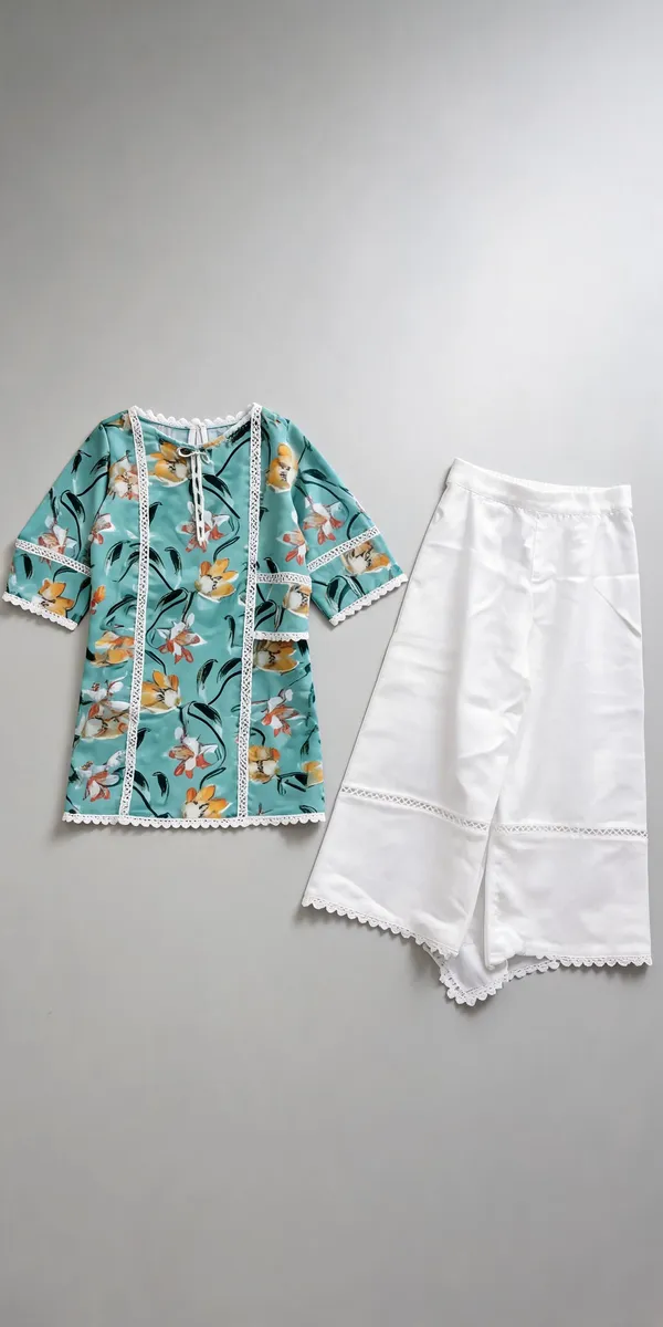 Sea_Blue_White_Cotton_Palazzo_Suit_Set_For_Kids