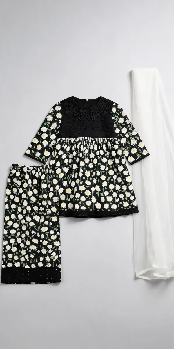 Yellow_Black_Cotton_Schiffli_Yoke_Frock_Suit_For_Kids