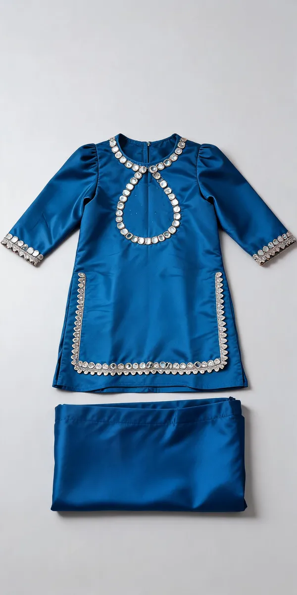 Royal_Blue_Silk_Mirror_Work_Farshi_Suit_For_Kids