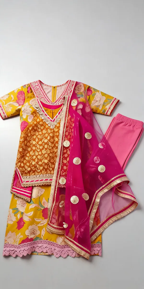 Red_Silk_Banarsi_Patiala_Suit_Set_For_Kids