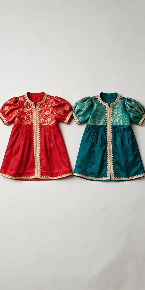 Pink_Green_Silk_Sherwani_Suit_For_Kids