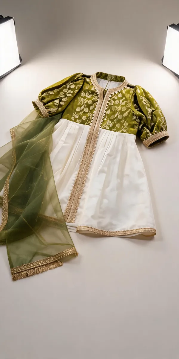 Yellow_Lavender_Silk_Sherwani_Suit_For_Kids