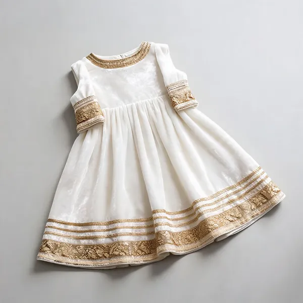 White_Velvet_Frock_Suit_For_Kids