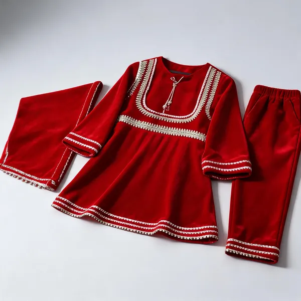 Black_Velvet_Yoke_Style_Suit_Set_For_Kids