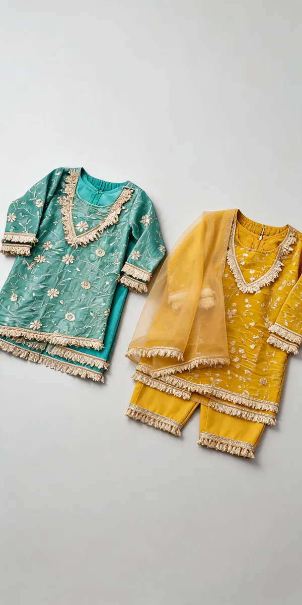 Sea_Blue_Mustard_Crush_Silk_Handwork_Suit_Set_For_Kids