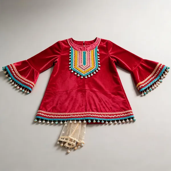 Rani_Velvet_A-Line_Bell_Sleeve_Dress_For_Kids