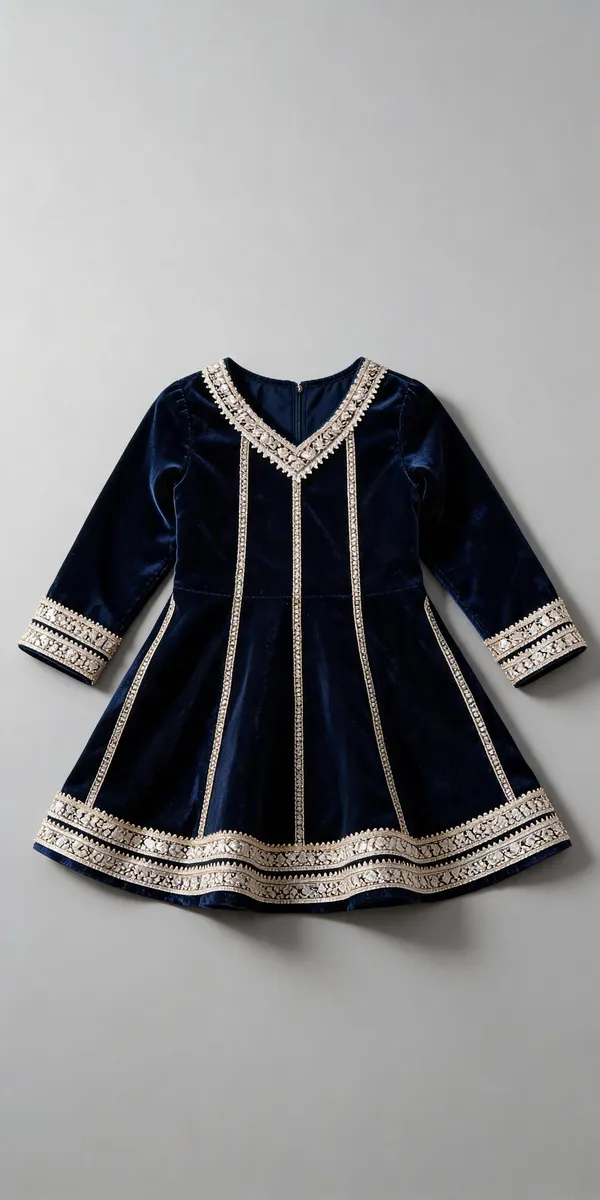 Banarasi_A-Line_Frock_Suit_For_Kids