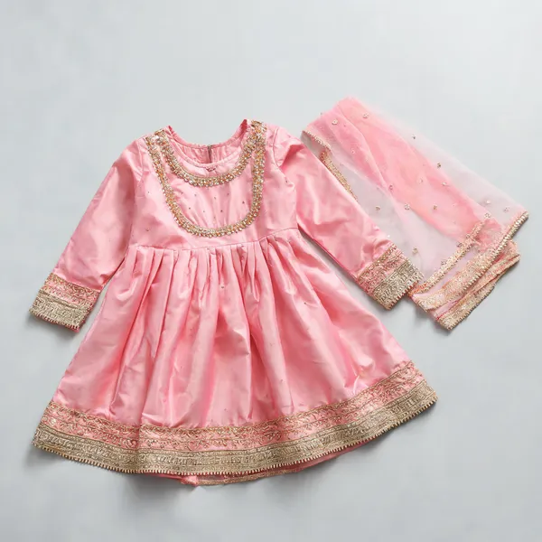 Pink_Silk_Embroidered_Frock_Suit_For_Kids