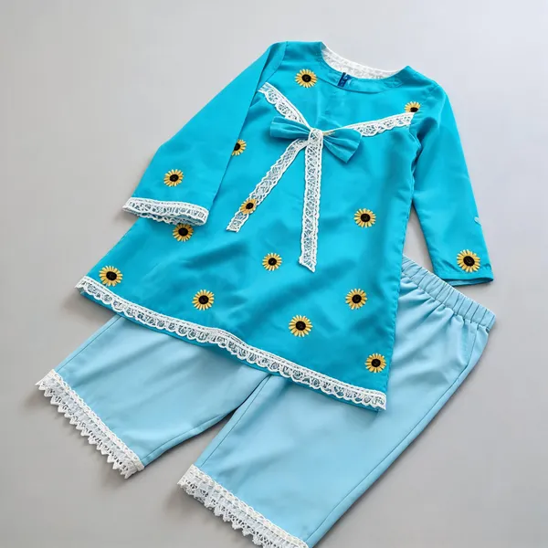 Blue_Silk_Bow_Co-Ord_Set_For_Kids