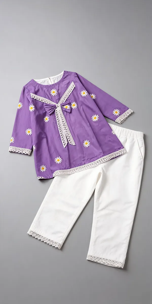 Purple_Silk_Bow_Co-Ord_Set_For_Kids