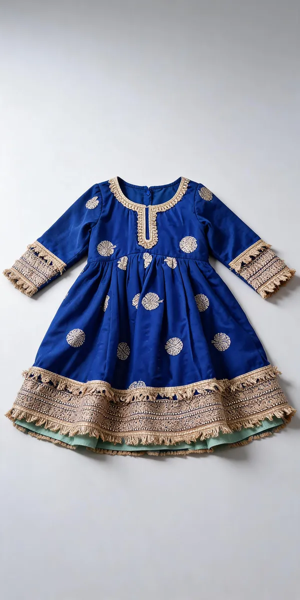 Royal_Blue_Silk_Maharani_Frock_Suit_For_Kids