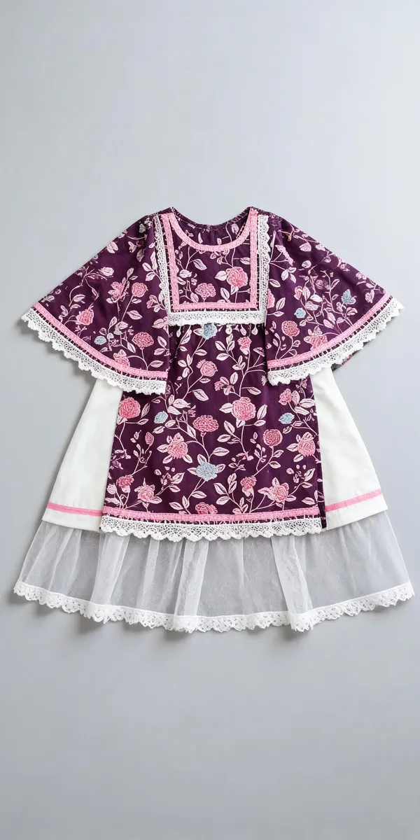 Purple_Cotton_Chikan_Lace_Dress_For_Kids