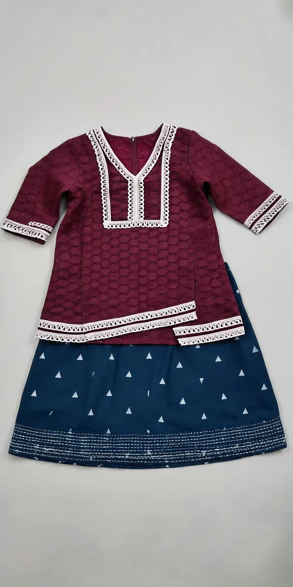 Gazri_Schiffli_Chikan_Cut-Work_Co-Ord_Set_For_Kids