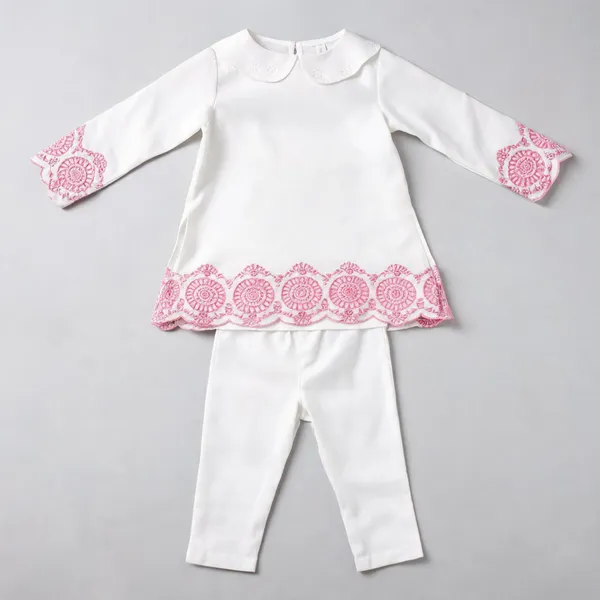 White_Cotton_Thread_Cutwork_Co-Ord_Set_For_Kids