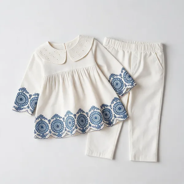 White_Cotton_Thread_Cutwork_Co-Ord_Set_For_Kids