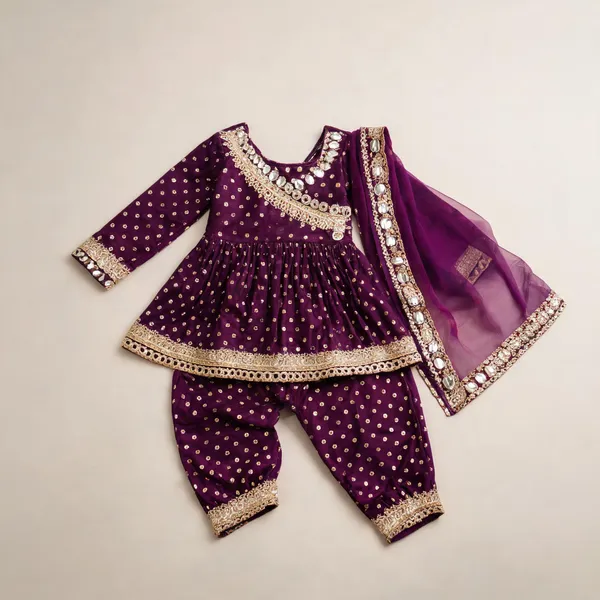 Purple_Banarasi_Angrakha_Tulip_Set_For_Kids