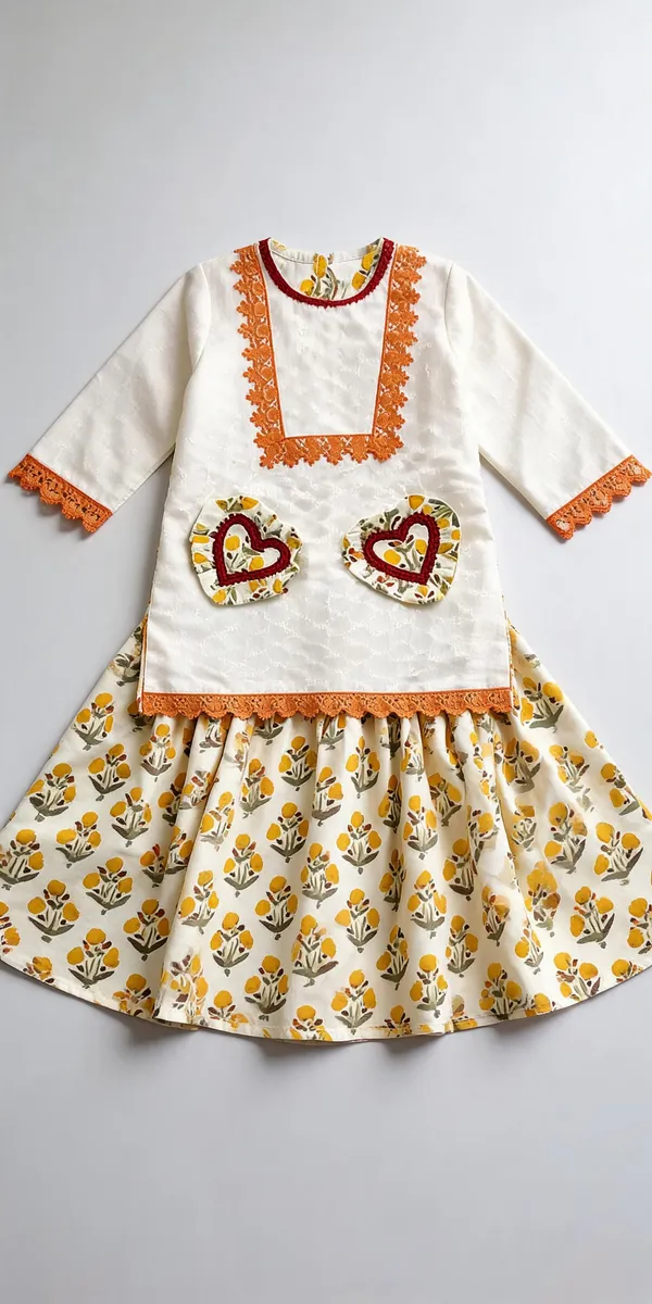 Blue_White_Cotton_Block_Print_Farshi_Suit_For_Kids