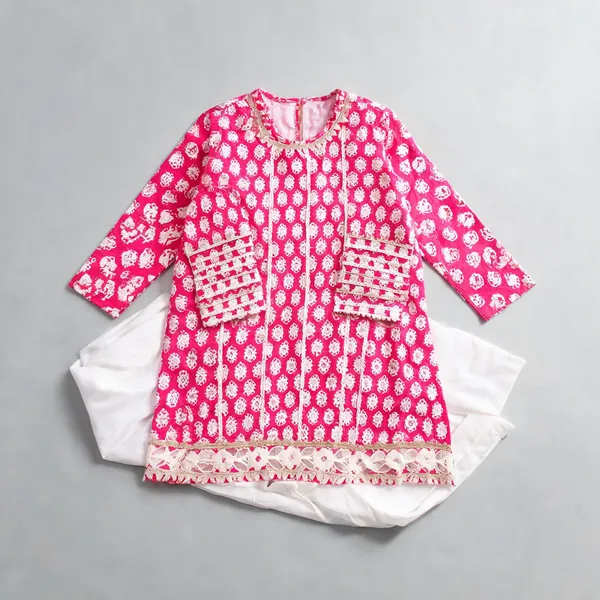 Black_Pure_Cotton_Block_Print_Pakistani_Suit_Set_For_Kids